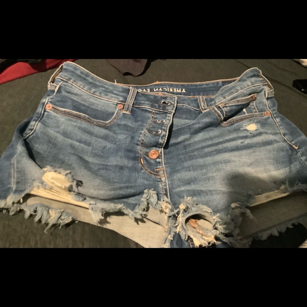 AE high waisted jean shorts